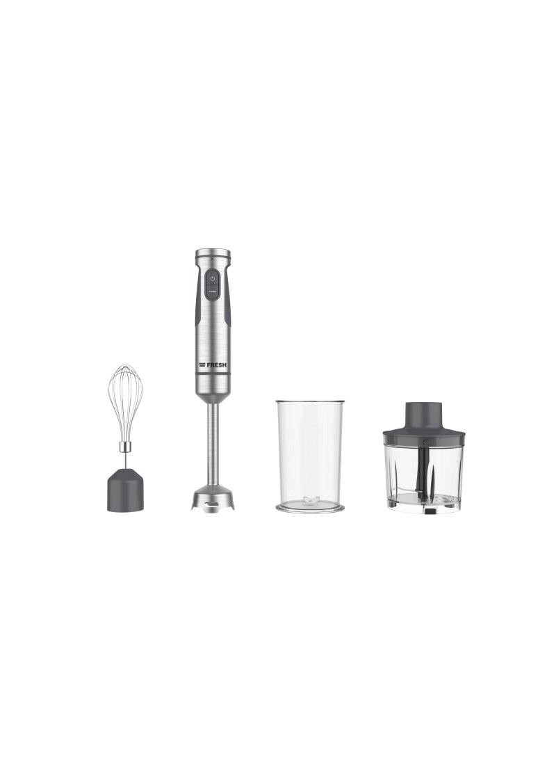 خلاط يدوي 1500 واط مع قطاعة بالون الرمادي