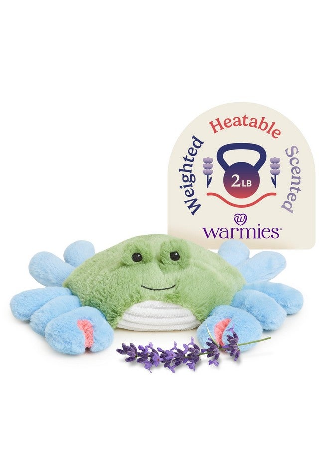 Warmies دمى محشوة دافئة قابلة للتسخين بالميكروويف ووزنها، سرطان أزرق - دمية محشوة مدفأة للدفء والراحة - ألعاب محشوة ناعمة لطيفة للبالغين والأطفال (الأولاد، البنات، الرضع والأطفال الصغار) - Image 1