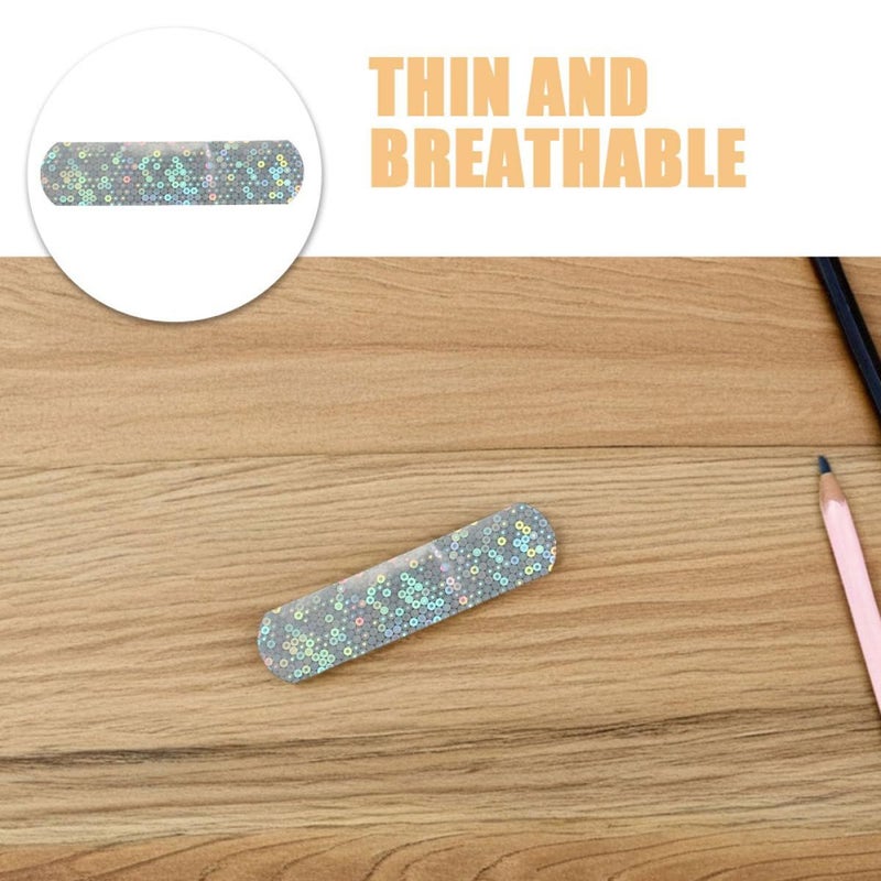 35pcs Waterproof Cartoon Glitter Bandages Sparkly Adhesive Strips for Scrapes Cuts Breathable Care - Image 4