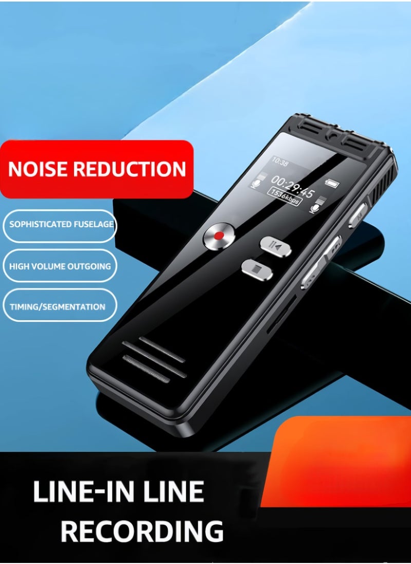 Generic Voice Recorder Device, Audio Recorder With Playback, Compact And Portable MP3 Player With Password Protection, Voice Activated Recorder For Lecture Meetings Class, (1pc, 64GB)  - Image 3