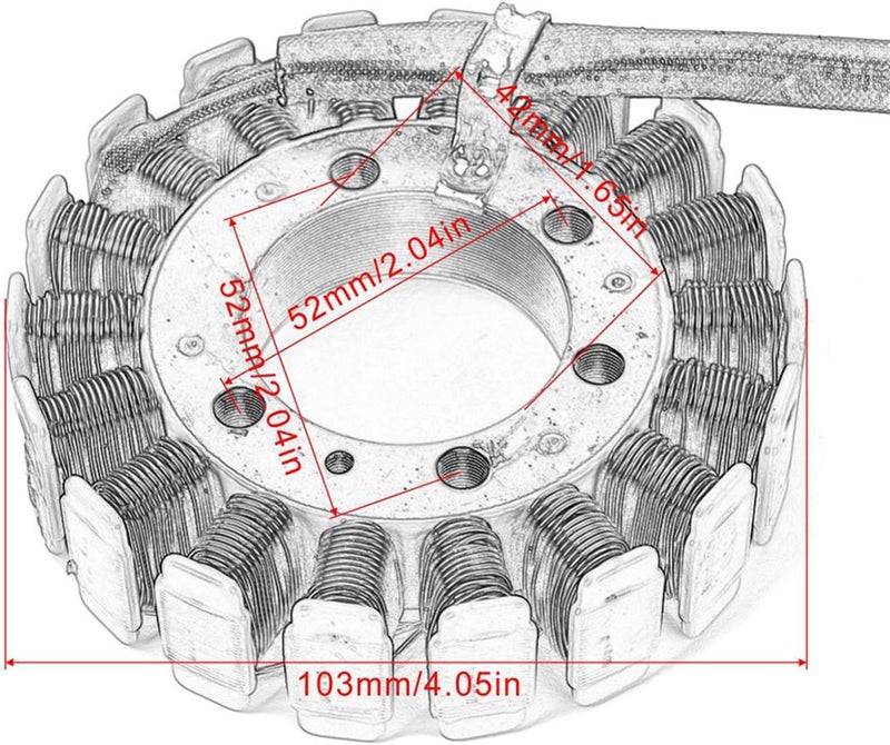 QASULER Motorcycle Ignition Magneto Stator Coil - Image 2