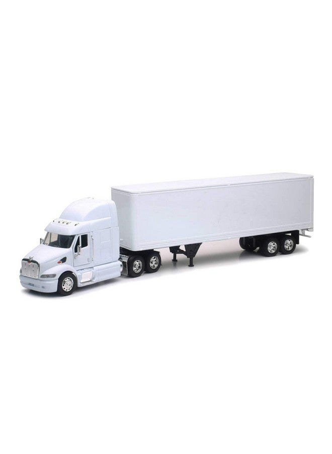 NewRay New Ray Toys New 1:32 Newray Truck & Trailer Collection Peterbilt 387 Trailer Semi Plain White Diecast Model - Image 1