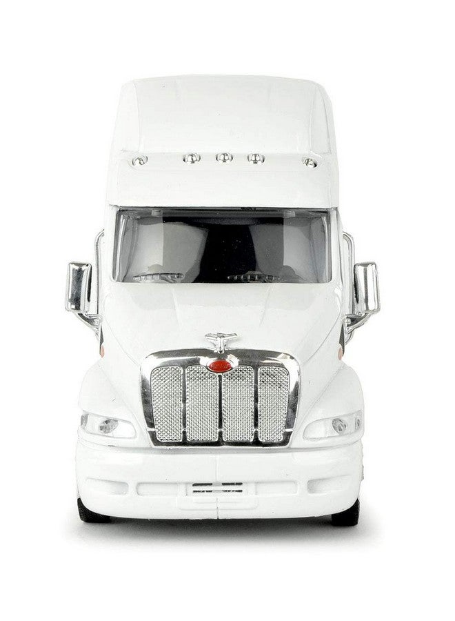 NewRay New Ray Toys New 1:32 Newray Truck & Trailer Collection Peterbilt 387 Trailer Semi Plain White Diecast Model - Image 2