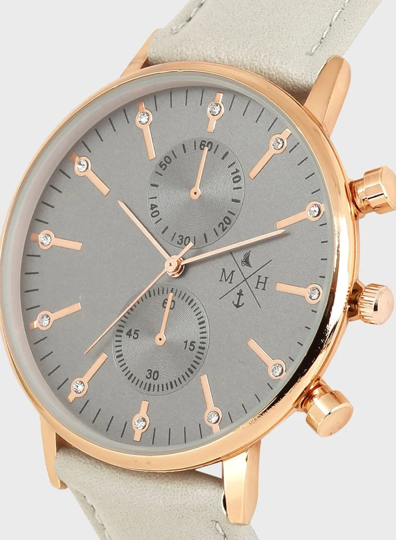 Mast & Harbour Round Analog Watch