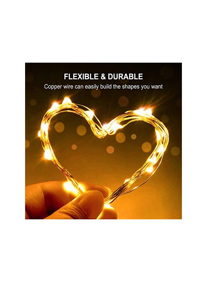 The Bros LED Fairy String Lights, Waterproof Copper Wire String Lights, 8 Modes 66 Feet 200 LED with Remote Control, for Garden Home Party Wedding Festival Decorations, Warm White  - Image 5