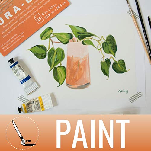 Grafix Dura-Lar 0.005" Film, Matte, Translucent 9"x12", Economical Alternative to Drafting Film, Mylar and Acetate, Translucent Drawing Surface for Lead, Ink, Charcoal and Paint, Pad of 25 Sheets - Image 5