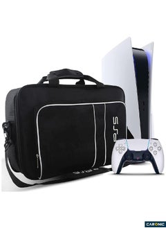 CARONIC Storage Bag Travel Protective Case Handbag Shoulder compatible With PS5 Console Storage Package  - Image 1