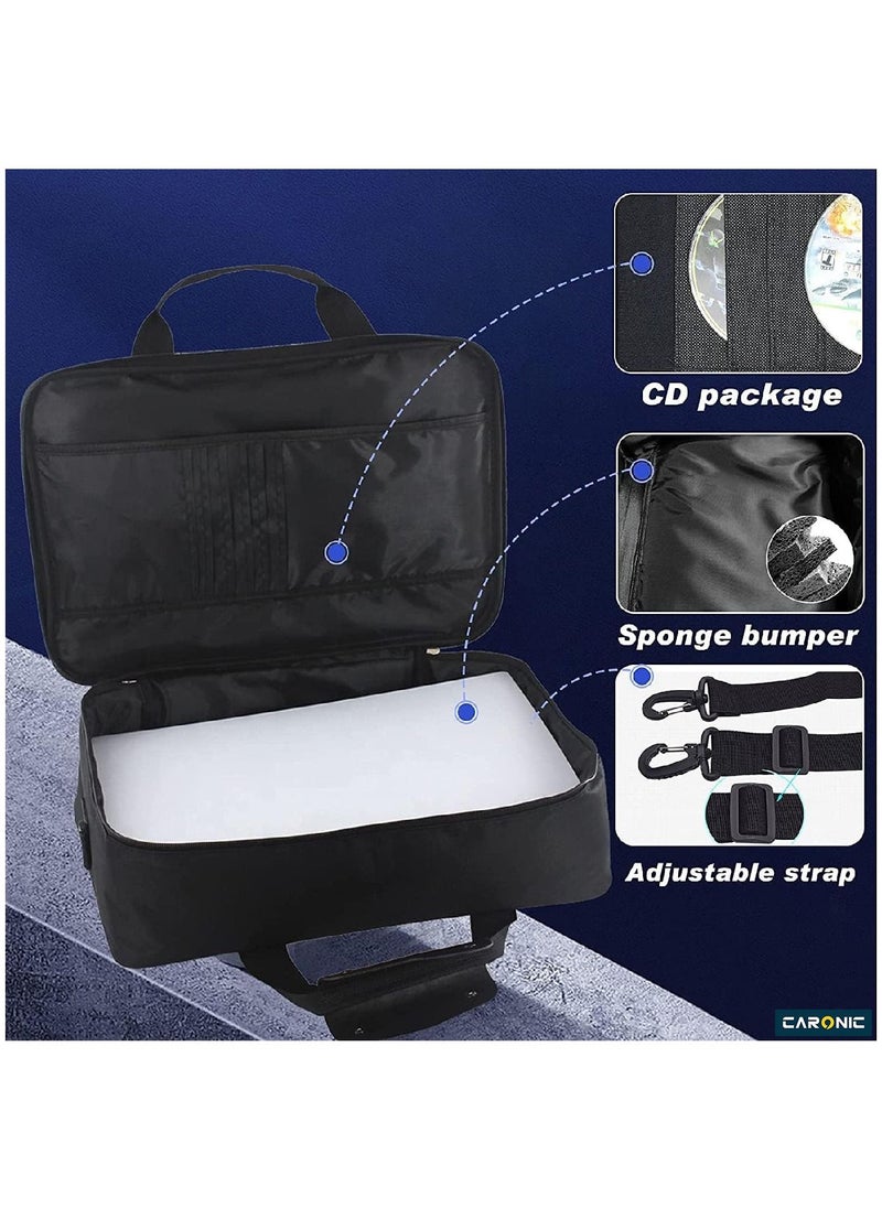 CARONIC Storage Bag Travel Protective Case Handbag Shoulder compatible With PS5 Console Storage Package  - Image 3