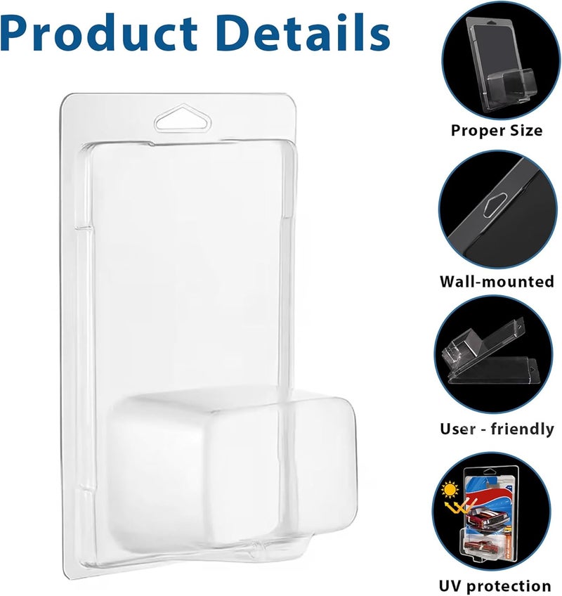 KASTUN 50-Pack Hot Wheels Protector Cases - Clamshell Plastic Display for 1:64 Scale Models - Image 3