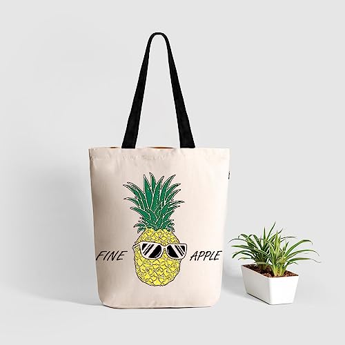 EcoRight Eco Right Aesthetic Canvas Tote Bag for Women with Zipper, Tote Bag for Women for Beach, Grocery, Travel, Work, Gym, Daily Use - Image 3