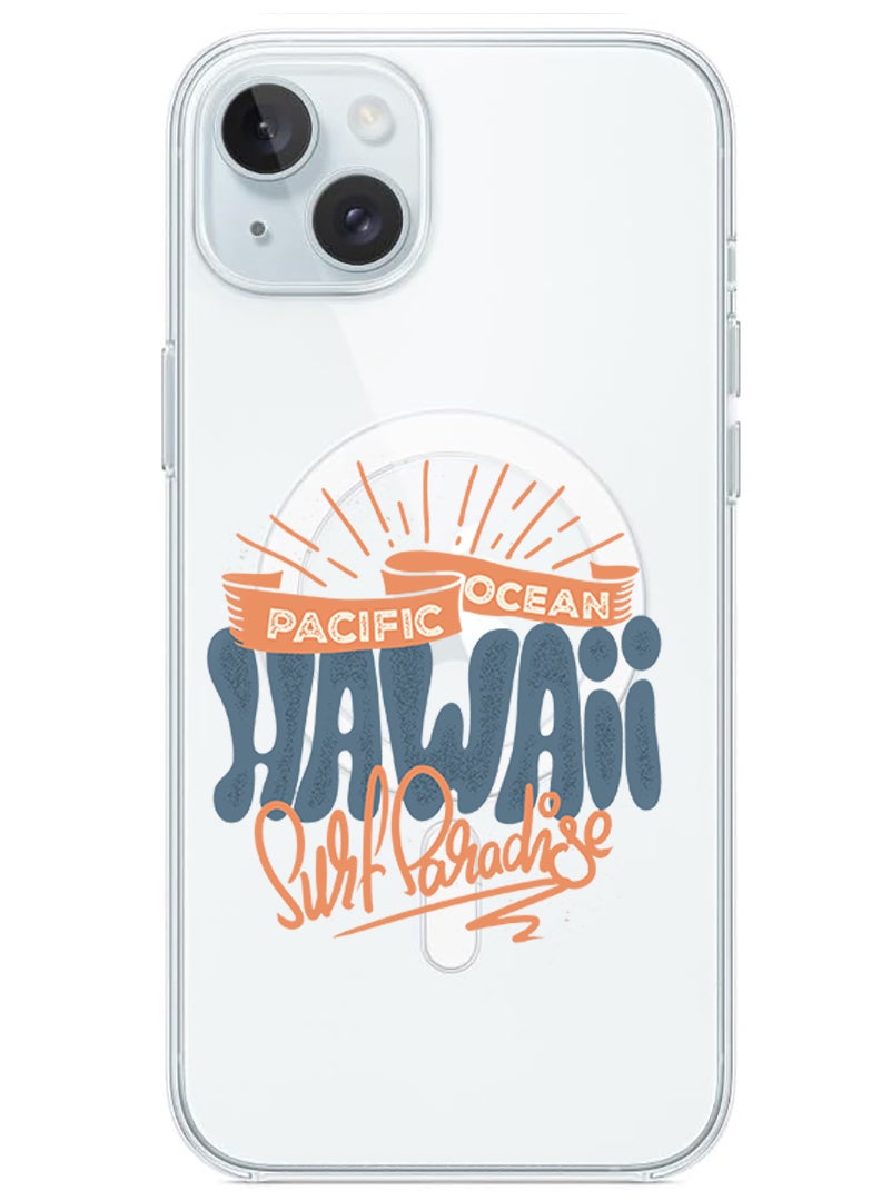 Theodor Magnetic Case for iPhone 15 Plus 6.7-inch Compatible with MagSafe Wireless Charging, Shockproof Phone Bumper Cover Hawaii Surf Paradise Pacific copy - Image 1