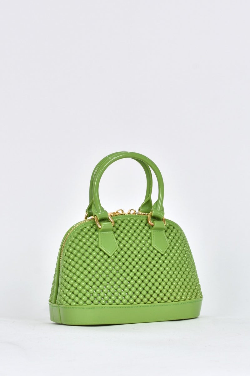 Elatae Women's Shoulder Strap Silicone Crossbody Bag Green 26565  - Image 3