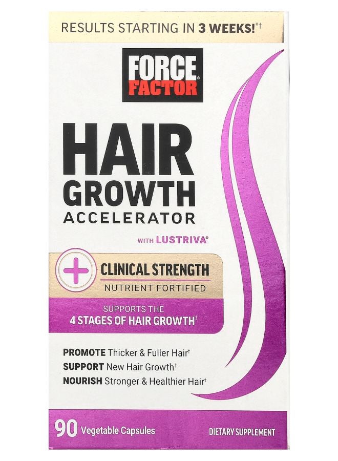 Force Factor Hair Growth Accelerator 90 Vegetable Capsules