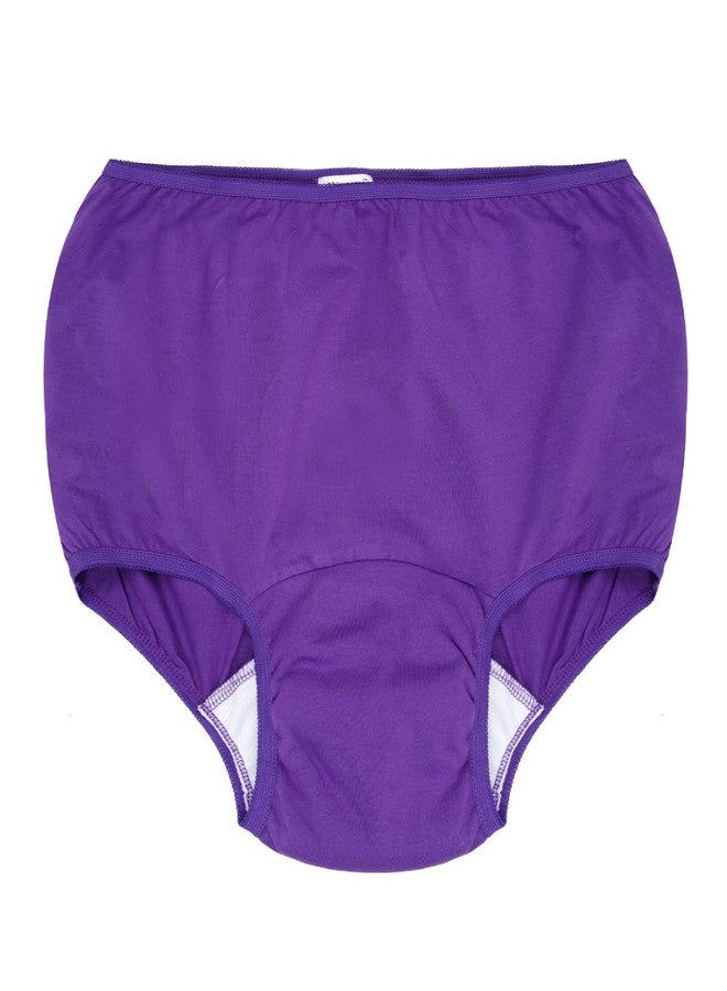 Wemyc Incontinence Underwear For Women I Washable & Reusable I For Medium Leaks I Adult Diaper I Bedwetting Panty I Colour Raspberry & Purple (XL) - Image 3