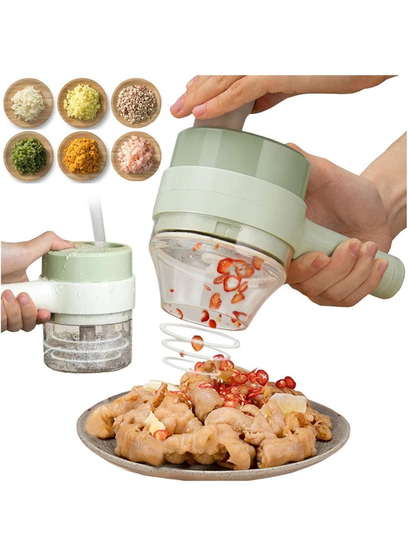 4 in 1 Handheld Electric Vegetable Cutter Set, Vegetable Chopper, Garlic Slicer, Onion Chopper, Electric Food Chopper, Mini Food Slicer and Chopper  - Image 1