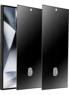 FARROBIZZ FARROBIZZ 2 Pack Matte Privacy Tempered Glass for Samsung Galaxy S24 Ultra Anti-glare Anti-Spy Screen Protector Anti-Peeping Film Support Finger Unlock 6.8 inch  - Image 1