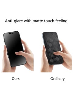 FARROBIZZ FARROBIZZ 2 Pack Matte Privacy Tempered Glass for Samsung Galaxy S24 Ultra Anti-glare Anti-Spy Screen Protector Anti-Peeping Film Support Finger Unlock 6.8 inch  - Image 3