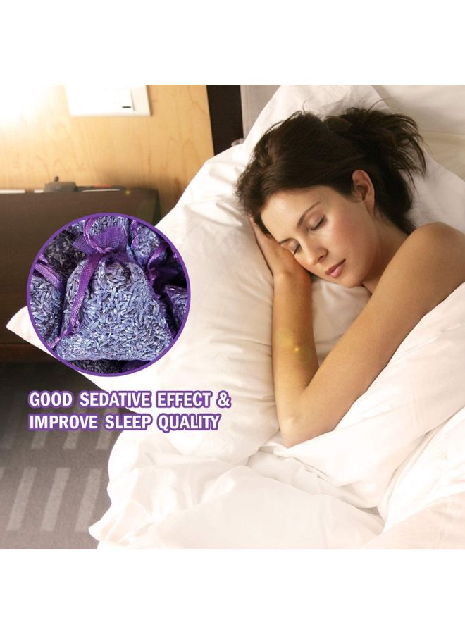 20-Piece Sachet With Dried French Lavender Flower Bud Set Purple 7x9cm - Image 2