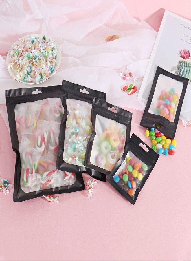Bezall 100Pcs Mini Resealable Mylar Bags with Window, Smell Proof Zip Lock Food Storage Bags Foil Pouch for Packaging Small Business Candy Sample Jewelry (Black, 3x4.7 Inches) - Image 5