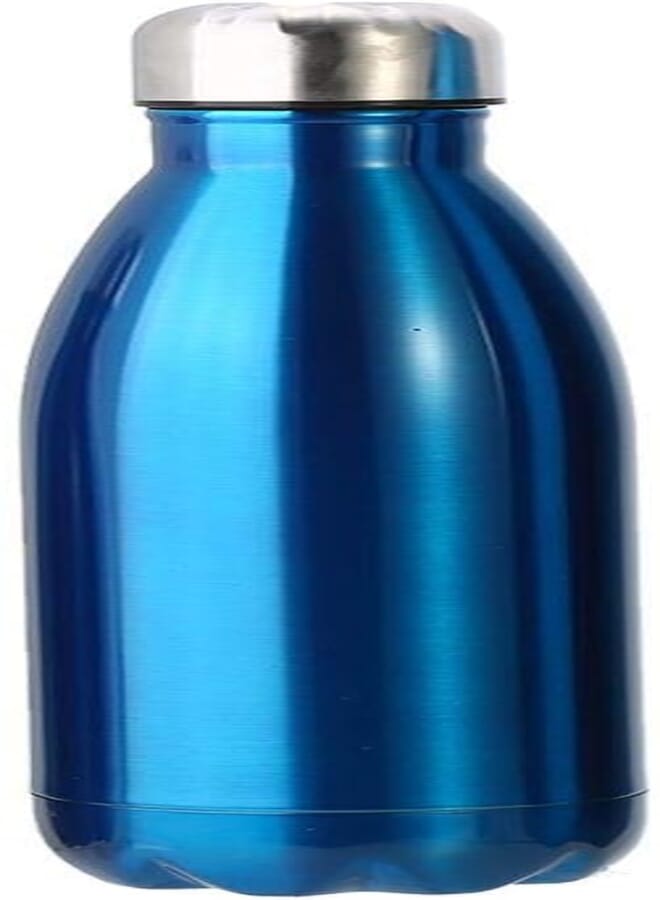 Dilwe VGEBY1 Stainless Steel Water Bottle, Insulated Leak-Proof Bottle Keeps Drinks Hot & Cold Easy Washing(500ML-Blue)