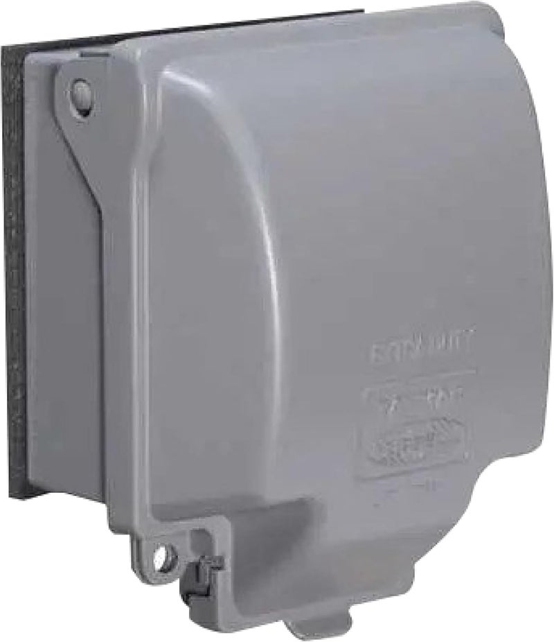 TayMac MX6200 RaynGuard Extra Duty Metal Weatherproof In-Use Cover, 2-Gang, Gray - Image 1