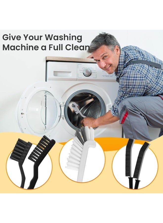 LuckyNov 6 Pcs Washing Machine Cleaning Brush Kits Crevice Cleaning Brush, Front Load Washer Cleaner Tools Accessories Long Handle Gap Hard Bristle Cleaning Supplies for Tight Spaces and Washer Rubber Seal - Image 4