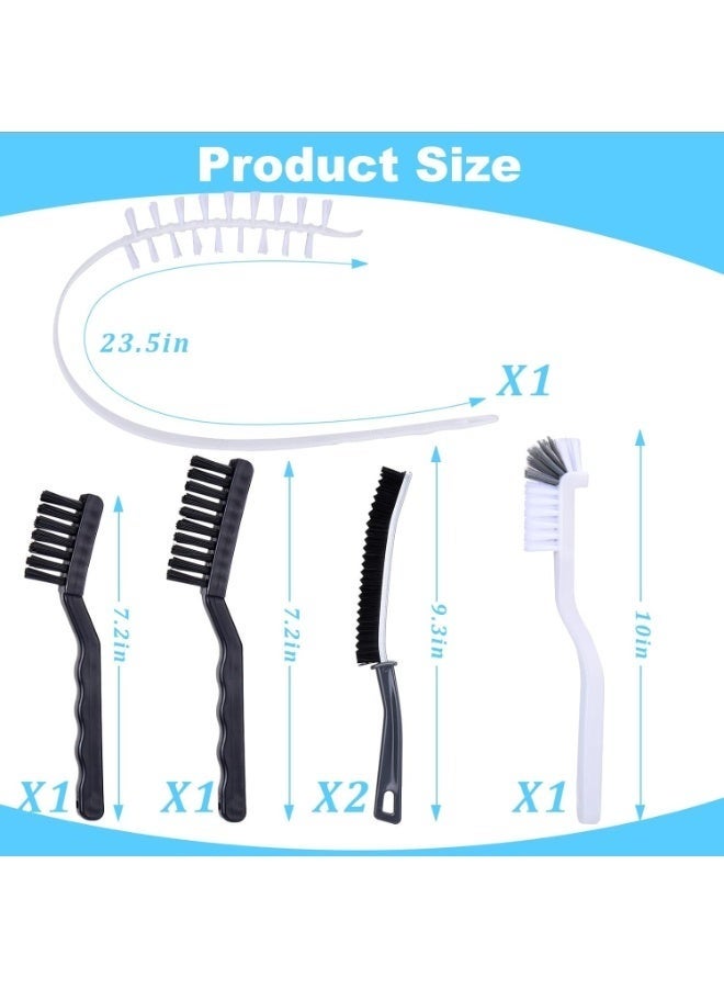 LuckyNov 6 Pcs Washing Machine Cleaning Brush Kits Crevice Cleaning Brush, Front Load Washer Cleaner Tools Accessories Long Handle Gap Hard Bristle Cleaning Supplies for Tight Spaces and Washer Rubber Seal - Image 2