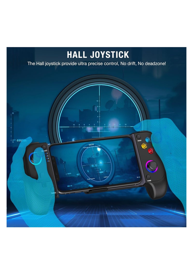 Generic - Wireless Mobile Game Controller for iPhone and Android with RGB Lights, Compatible with PS Remote Play and Xbox Cloud Gaming - Image 1