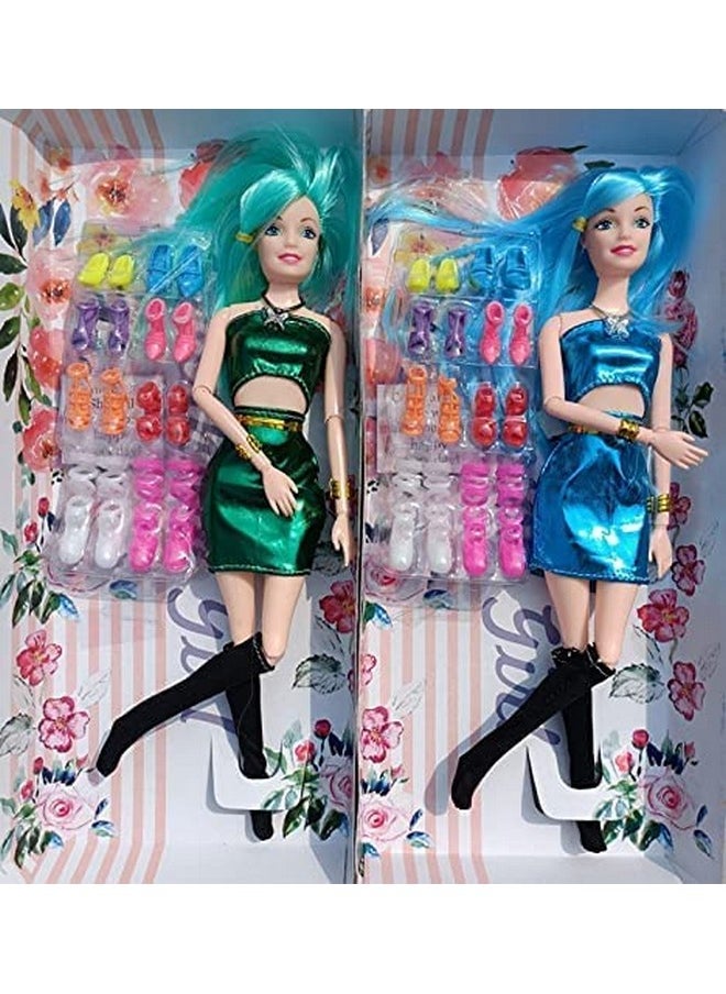 mQFIT - mQFIT Fashion Doll with Dresses Makeup and Cute Doll Accessories Style Wardrobe Doll (Multicolor) - Image 1
