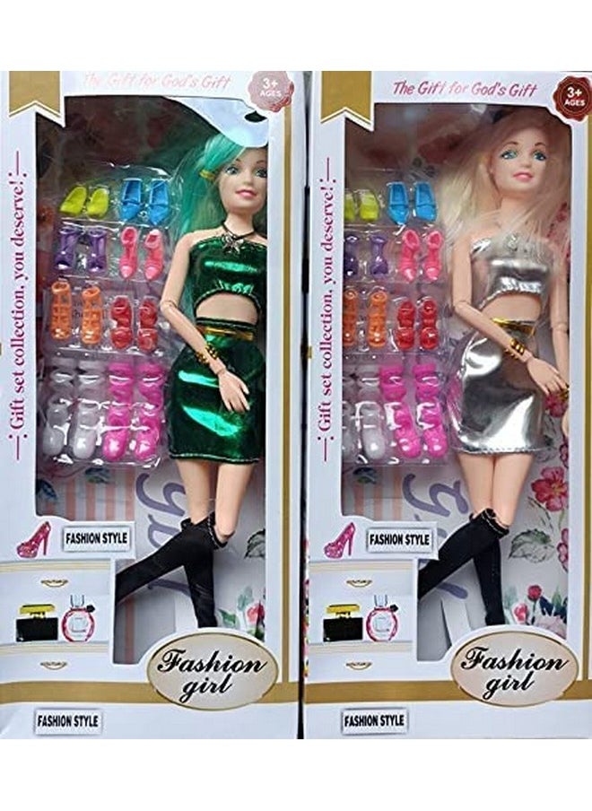 mQFIT - mQFIT Fashion Doll with Dresses Makeup and Cute Doll Accessories Style Wardrobe Doll (Multicolor) - Image 1