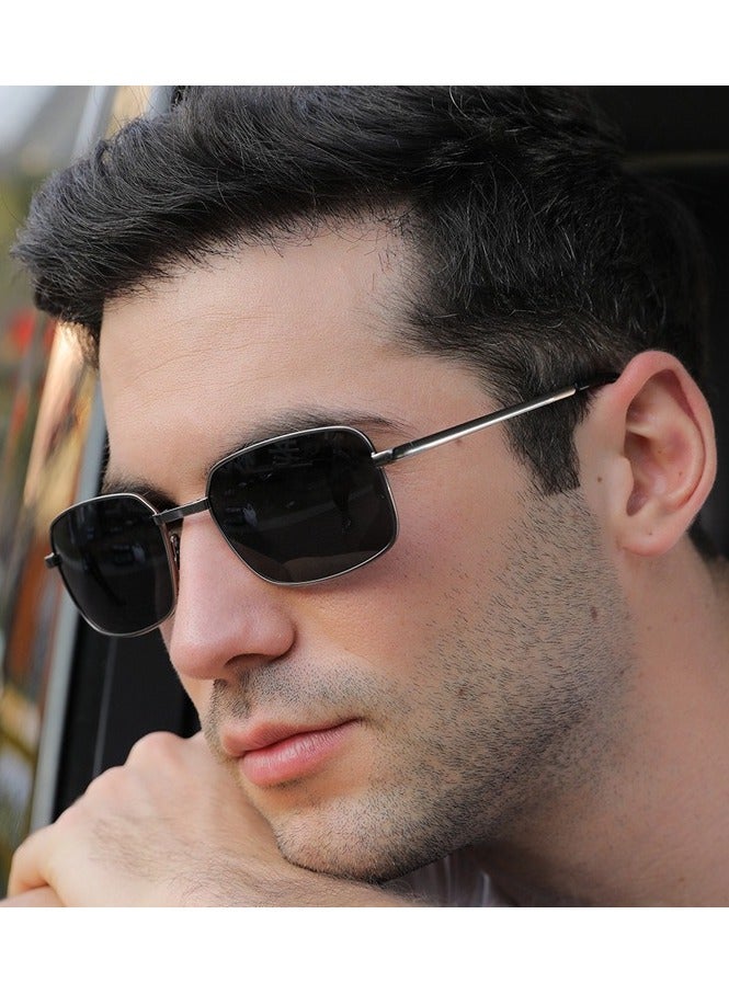 Generic The new photochromic sensitivity Sunscreen premium sunglasses for men  Metal folding polarized fashion sunglasses for women  - Image 1