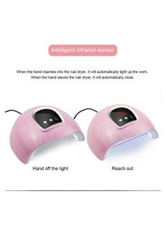 Cool Baby COOLBABY Gel Nail Polish Kit with UV Light 54W Nail Lamp 10 Colors Nuetral Pink Glitter Gel Nail Polish Kit Grinding Machine Nail Polish Tool Set Manicure Tools  - Image 4