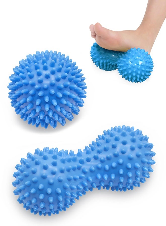 مجموعة من قطعتين من بكرات التدليك الشائكة، لعلاج التهاب اللفافة الأخمصية، ونقاط الزناد، والتدليك العميق للأنسجة، وإطلاق اللفافة العضلية، وتخفيف التوتر وآلام القدم، وتخفيف الإجهاد وإرخاء العضلات المشدودة. - Image 1