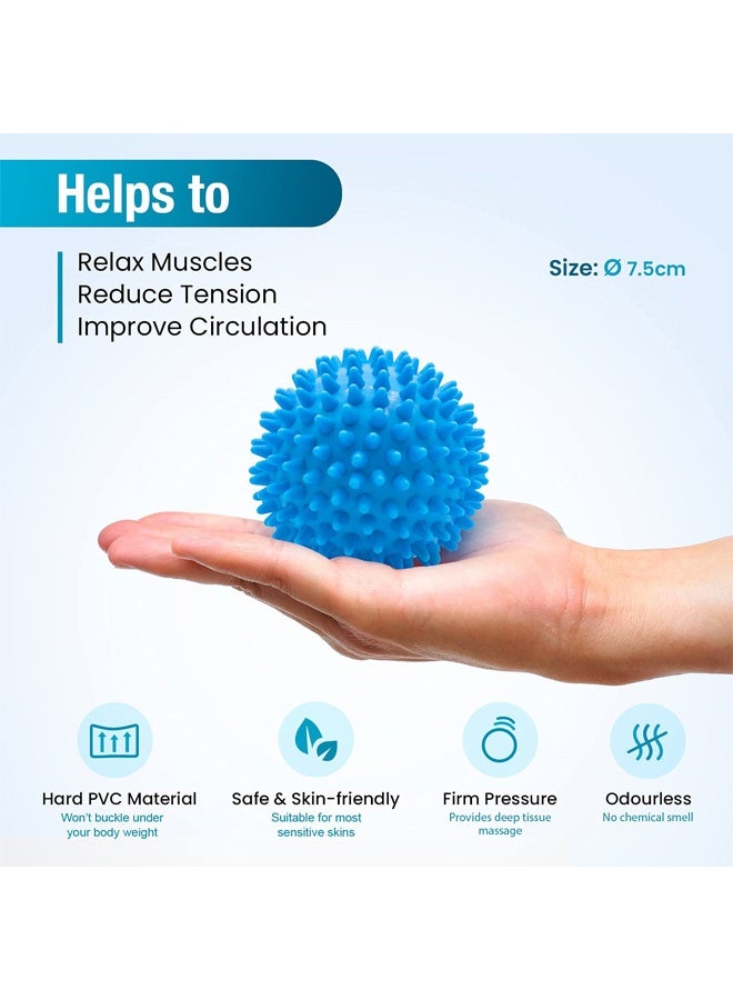 مجموعة من قطعتين من بكرات التدليك الشائكة، لعلاج التهاب اللفافة الأخمصية، ونقاط الزناد، والتدليك العميق للأنسجة، وإطلاق اللفافة العضلية، وتخفيف التوتر وآلام القدم، وتخفيف الإجهاد وإرخاء العضلات المشدودة. - Image 2