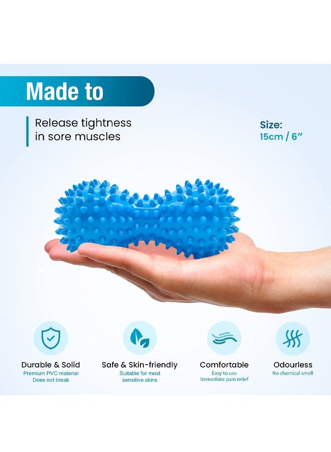 مجموعة من قطعتين من بكرات التدليك الشائكة، لعلاج التهاب اللفافة الأخمصية، ونقاط الزناد، والتدليك العميق للأنسجة، وإطلاق اللفافة العضلية، وتخفيف التوتر وآلام القدم، وتخفيف الإجهاد وإرخاء العضلات المشدودة. - Image 3