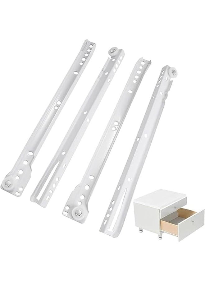 Royal Apex Cabinet Rails Drawer Track Slides For Computer Table Clothing Cabinets With Wheels White Color 18Inch  - Image 1