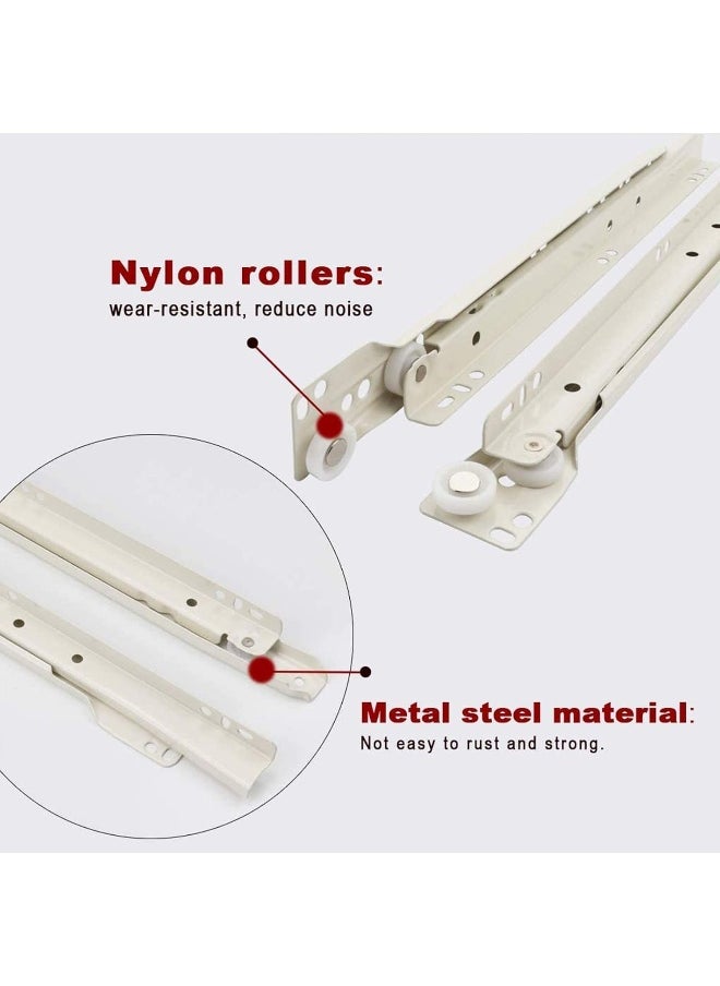 Royal Apex Cabinet Rails Drawer Track Slides For Computer Table Clothing Cabinets With Wheels White Color 18Inch  - Image 3