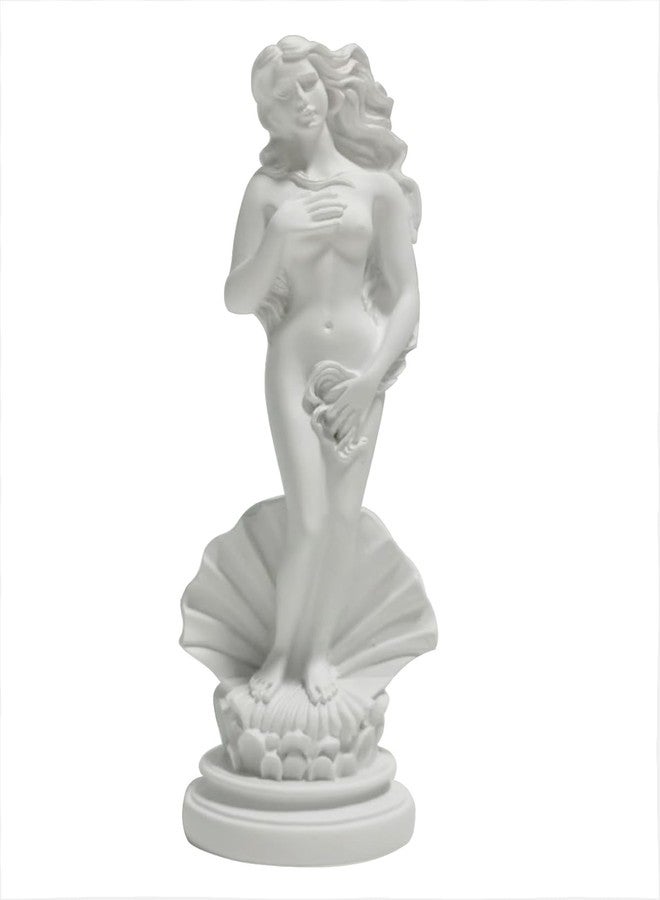 KIKITOY Aphrodite Statue The Birth of Venus on Half-Shell 7.6 Inch - Greek Roman Goddess Sculpture, Handmade Resin Art Figurine Classical White Statue, Home & Office Decor - Image 1