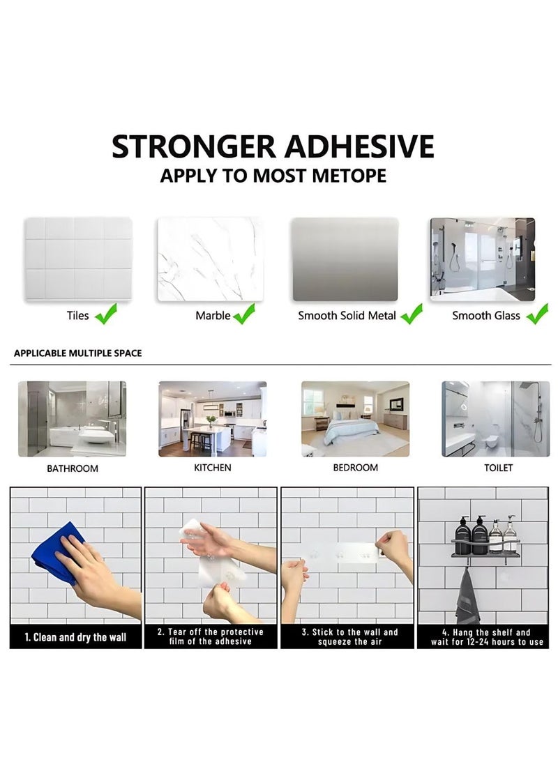 XTEND Xtend Stick Hang It Heavy Duty Self Adhesive Sticker Wall Hook MultiSurface Hooks for Hanging Bathroom Self Corner Shelves Plastic Pack of 6 Wall Hook 6pcs Silver  - Image 5