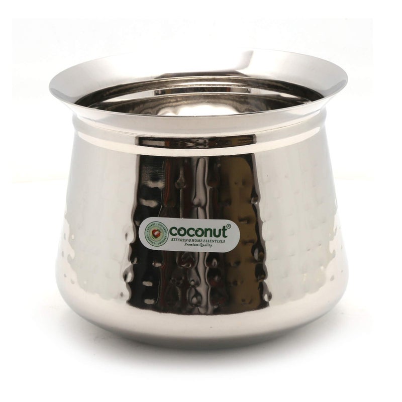 Coconut Stainless Steel - Cookware/Radiant Hammered Handi -1 Unit - Capacity - 450 ML - Image 4