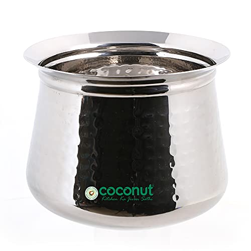 Coconut Stainless Steel - Cookware/Radiant Hammered Handi -1 Unit - Capacity - 450 ML - Image 2