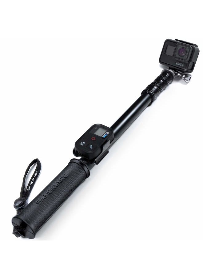 SANDMARC - Pole - Metal Edition: 15-50" Waterproof Extension Stick (Pole) Compatible with GoPro Hero 13, 12, 11, 10, 9, 8, 7, 6, 5, Session, 4, 3+, 3, 2, & HD - with Remote Clip - Image 1