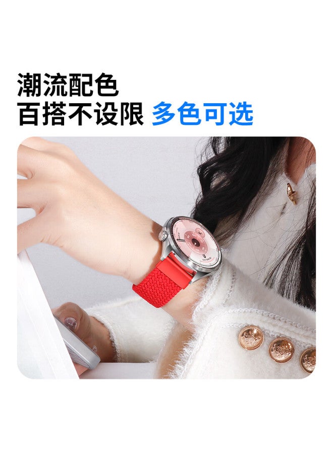 Weiqiantu Compatible Huawei Watch Band Gt6/gt5/5 Pro/gt4 Single Loop Woven Strap 18mm Interface 41/42 Dial [starlight Color] Small Size (press Type)