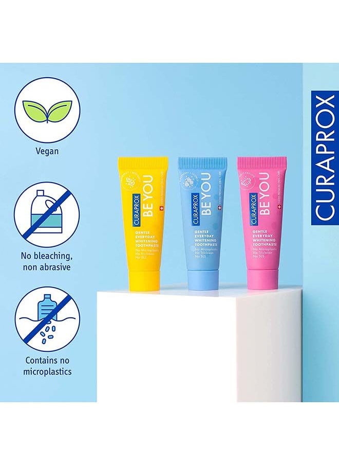 CURAPROX Curaprox Be You Six-Taste-Pack - Mini Travel Size Toothpaste, 6 Flavoured Toothpaste Taste Pack + Curaprox CS 5460 Ultra-Soft Toothbrush Multicolour  - Image 3
