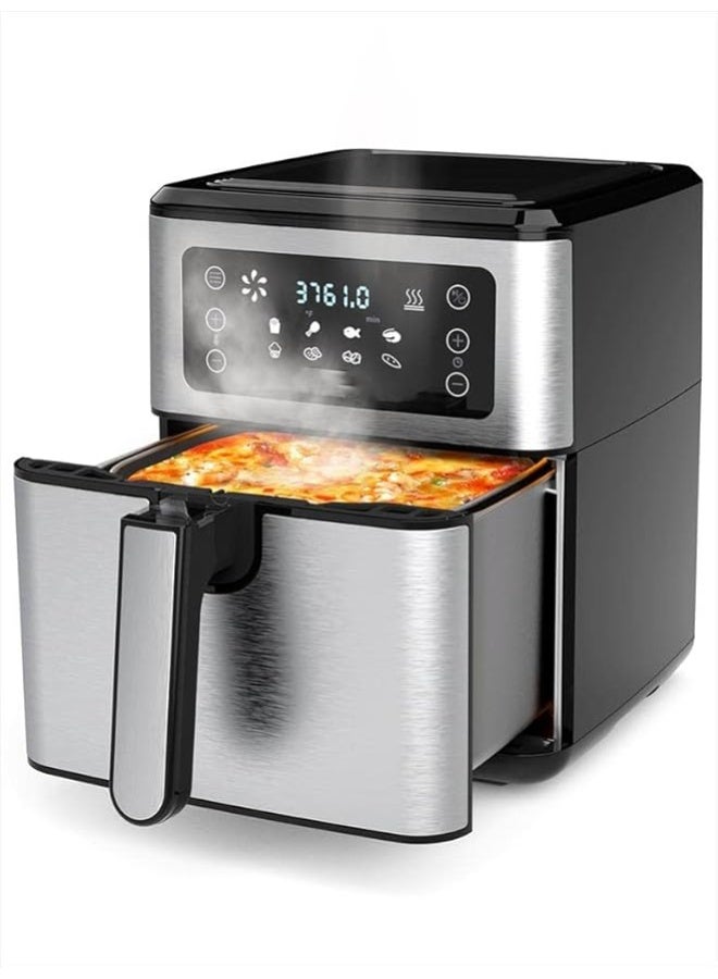 سيلفر كريست قلاية هوائية سيلفر كريست رويال Essential AF-16 – شاشة رقمية، سعة 5.5 لتر، بقوة 1700 وات، طهي صحي بدون زيت، تحكم بالحرارة والمؤقت، تصميم أنيق باللون الأبيض، 220 فولت/50 هرتز - Image 3