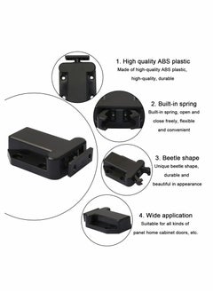 SYOSI Touch Release Catch Latch, Black Push To Open Lock With Automatic Pop-up Function Cabinet ABS Latch For Cupboard And Drawer  - Image 2