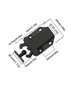 SYOSI Touch Release Catch Latch, Black Push To Open Lock With Automatic Pop-up Function Cabinet ABS Latch For Cupboard And Drawer  - Image 4