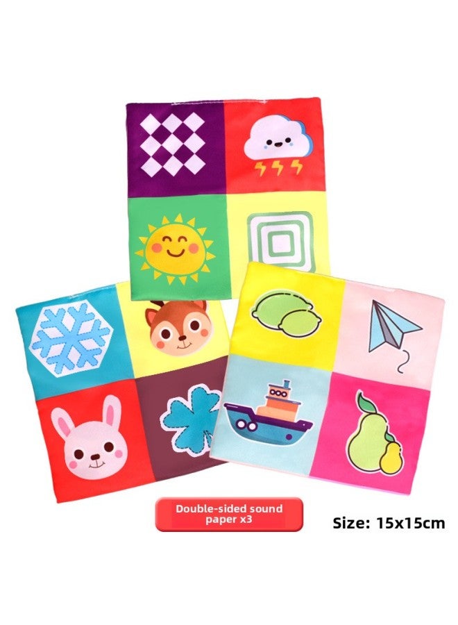 Children Pull Radish Puzzle Early Education Newborn Toys Plush 6 Months Baby Paper Baby 0-1 Years Old-Color:3 Pieces Of Paper. - Image 1