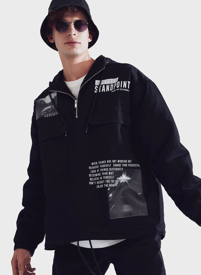 DeFacto Essential Hooded Jacket