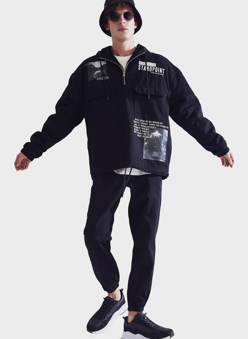 DeFacto Essential Hooded Jacket